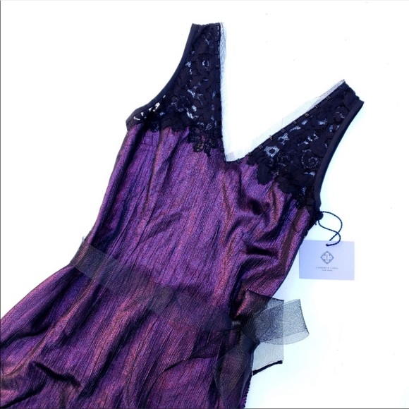 Vera Wang Lavender Label Purple Shimmer Dress - Picture 4 of 8